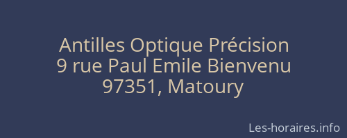 Antilles Optique Précision
