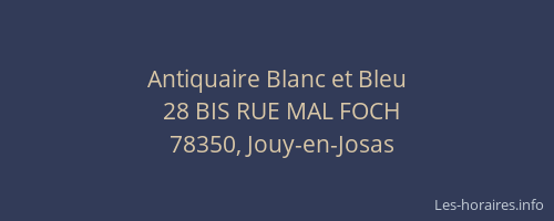 Antiquaire Blanc et Bleu