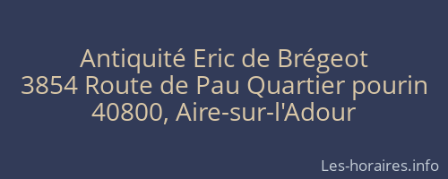 Antiquité Eric de Brégeot