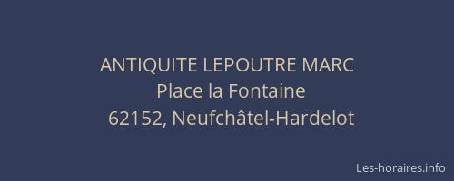 ANTIQUITE LEPOUTRE MARC