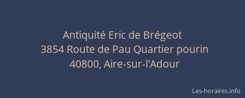 Antiquité Eric de Brégeot