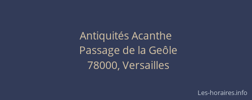 Antiquités Acanthe