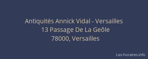 Antiquités Annick Vidal - Versailles