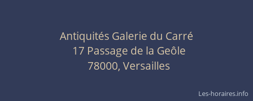 Antiquités Galerie du Carré