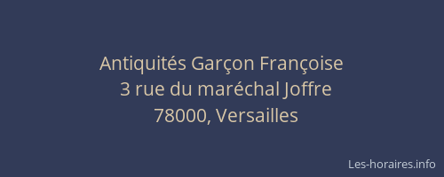 Antiquités Garçon Françoise