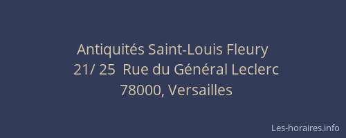 Antiquités Saint-Louis Fleury