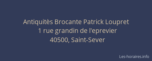 Antiquit&egrave;s Brocante Patrick Loupret