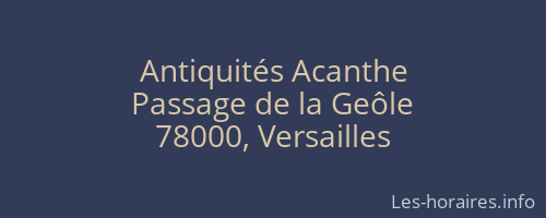 Antiquités Acanthe