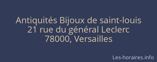 Antiquités Bijoux de saint-louis
