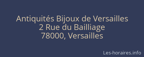 Antiquités Bijoux de Versailles