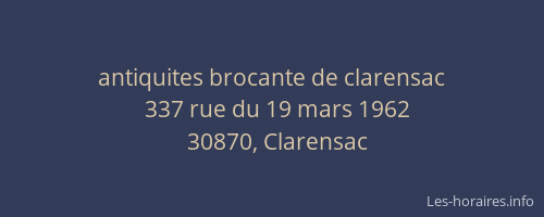 antiquites brocante de clarensac