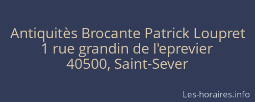 Antiquitès Brocante Patrick Loupret