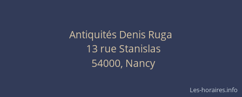 Antiquités Denis Ruga
