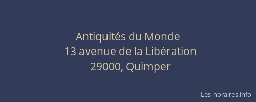 Antiquités du Monde