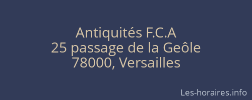 Antiquités F.C.A