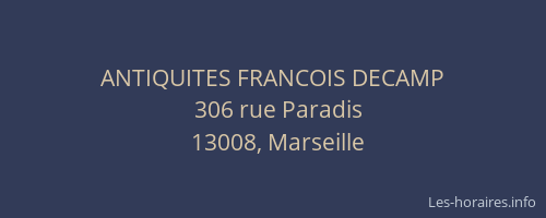 ANTIQUITES FRANCOIS DECAMP