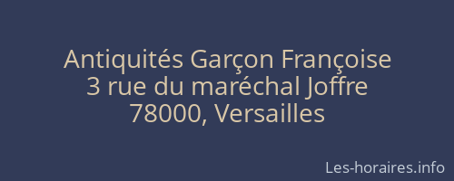 Antiquités Garçon Françoise