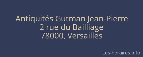 Antiquités Gutman Jean-Pierre