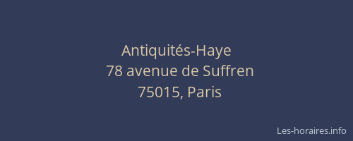 Antiquités-Haye