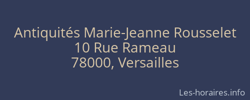 Antiquités Marie-Jeanne Rousselet