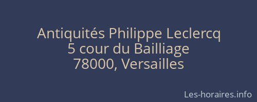 Antiquités Philippe Leclercq