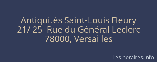 Antiquités Saint-Louis Fleury