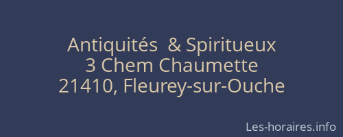 Antiquités  & Spiritueux