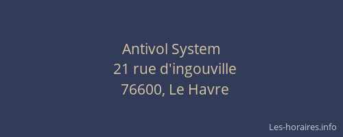 Antivol System