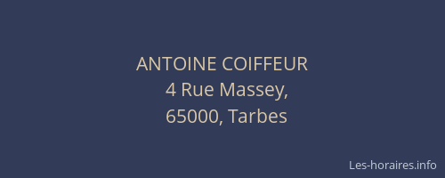 ANTOINE COIFFEUR