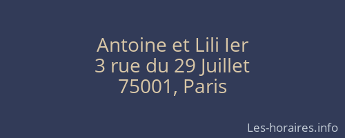 Antoine et Lili Ier