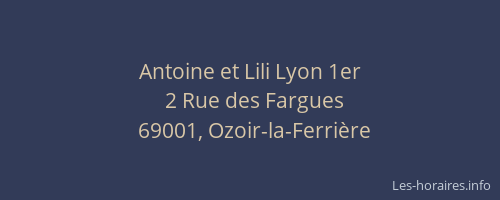 Antoine et Lili Lyon 1er