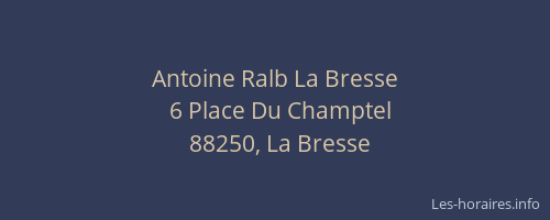 Antoine Ralb La Bresse