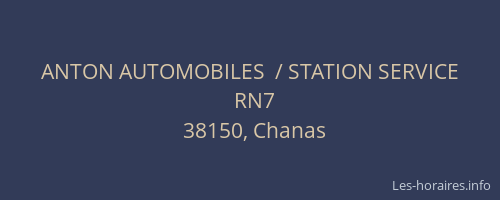 ANTON AUTOMOBILES  / STATION SERVICE