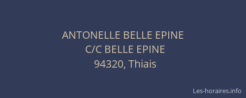 ANTONELLE BELLE EPINE