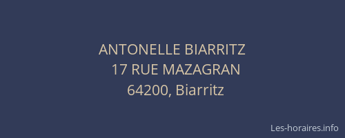 ANTONELLE BIARRITZ