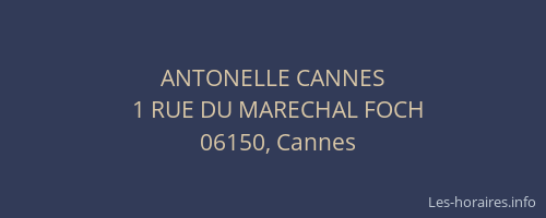ANTONELLE CANNES