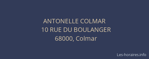 ANTONELLE COLMAR