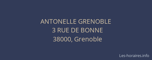 ANTONELLE GRENOBLE