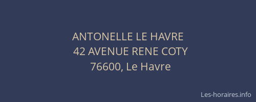 ANTONELLE LE HAVRE