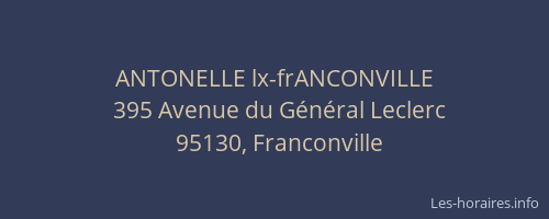 ANTONELLE lx-frANCONVILLE