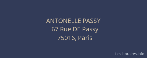 ANTONELLE PASSY