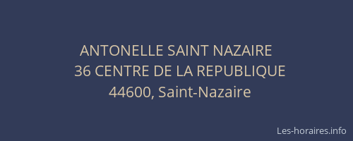 ANTONELLE SAINT NAZAIRE
