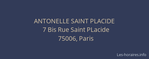 ANTONELLE SAINT PLACIDE
