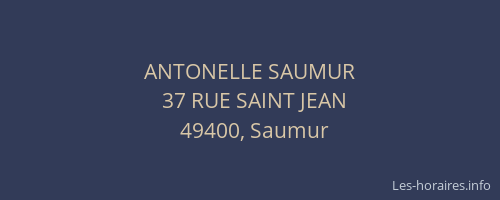 ANTONELLE SAUMUR