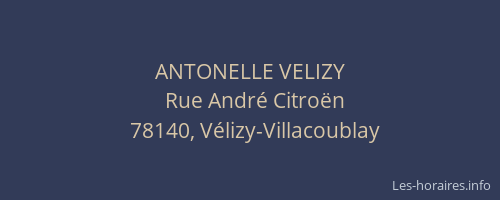 ANTONELLE VELIZY