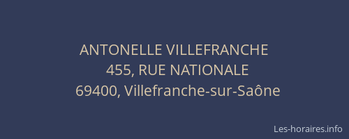 ANTONELLE VILLEFRANCHE