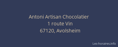 Antoni Artisan Chocolatier