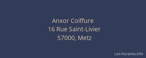 Anxor Coiffure