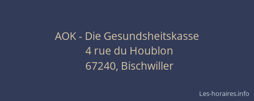 AOK - Die Gesundsheitskasse