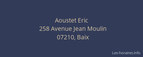 Aoustet Eric